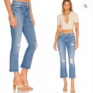 Mother Denim Insider Ankle Step Fray | Bloom & Doom | Size 26